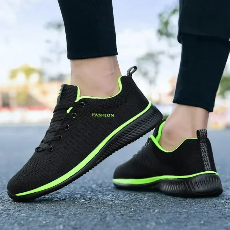 Men Sneakers Breathable Knit Men\'s Shoes Lightweight Men Running Shoes Non Slip Men Casual Shoe Tennis Shoes Unisex Size 35-50