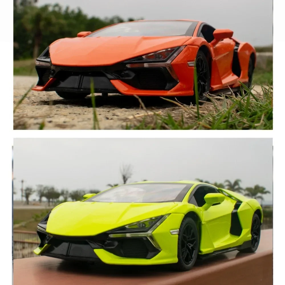 1/24 Revuelto Huracan Spielzeug Modellauto Diecast Legierung Sportwagen Türen Geöffnet Sound Licht Zurückziehen Hohe Simulation Modell Junge Geschenke