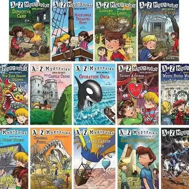 14 Volumes of A To Z Mysteriesatoz Mystery Case Sequel Children's Original English Book for 8-12 Years Old