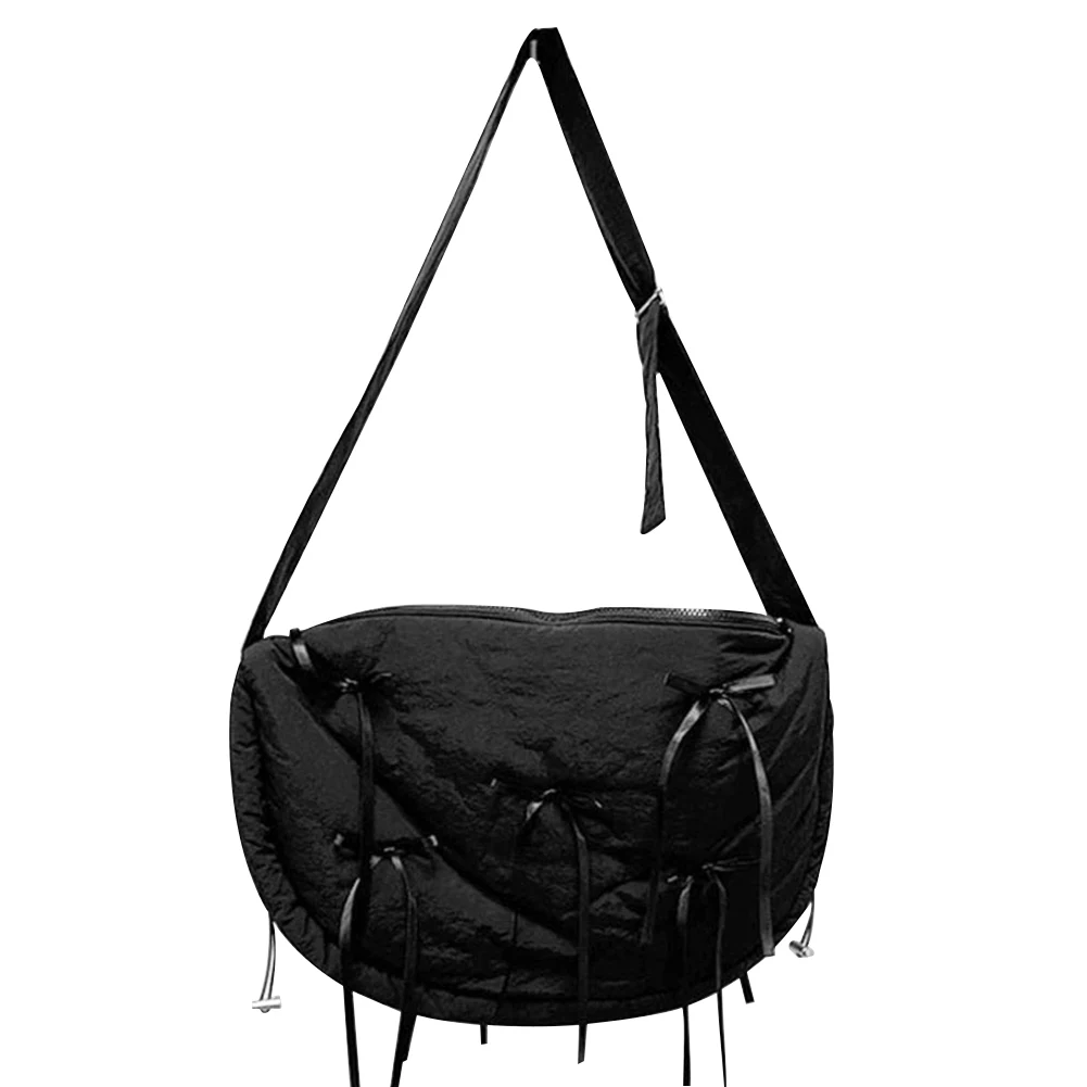 

Bow Puffer Crossbody Bag Cloud Satchel Bag Large Capacity Stylish Commuting Bag Adjustable Strap Lightweight for Outdoor Travel