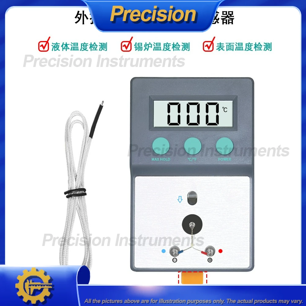 2026 191AD سبيكة لحام تلميح جهاز قياس درجة الحرارة ، مسدس هواء القصدير فرن درجة الحرارة معايرة تستر