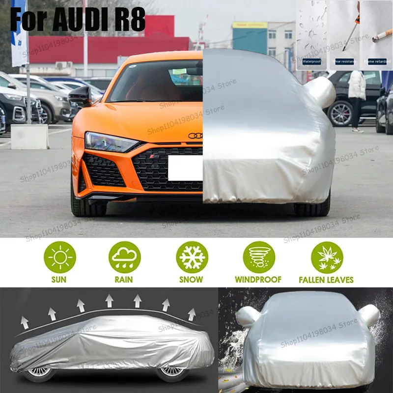 

For AUDI R8 Auto parts Anti snow Anti dust Sunscreen Anti-uv Anti peeling paint And Anti Rainwater 210t car cover Car cover