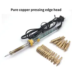 Pure Copper Pressing Edge Head Rolling Edge Head DIY Leather Edge Treatment Electric Soldering Iron Hot Pressing Edge Tool