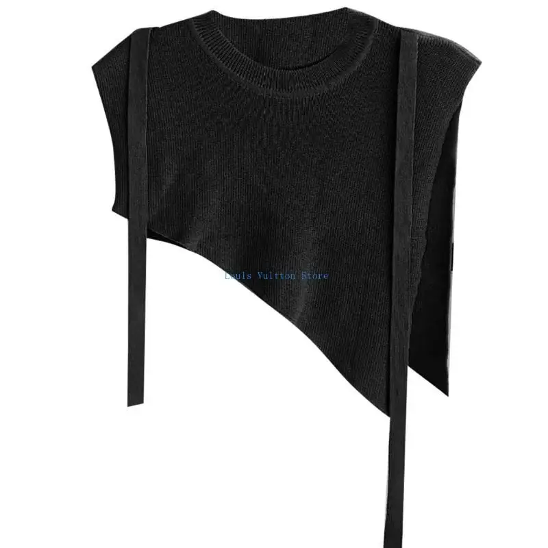 

L5YB Knit Shawl Wrap Winter Warm Shawl Casual Scarf Warm Neck Wear Detachable