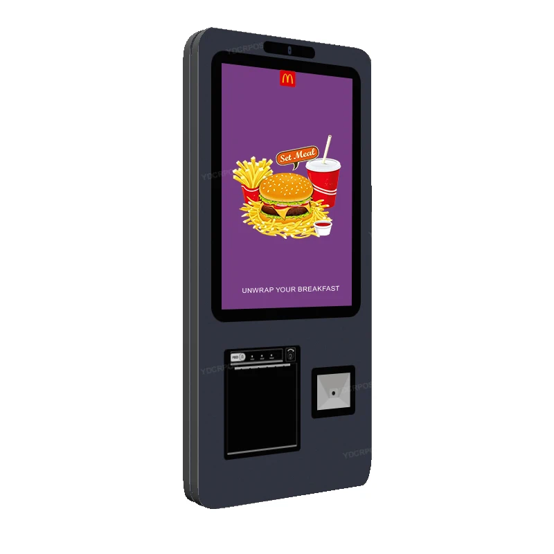 15.6 inch payment kiosk self ordering kiosk in restaurant cash pos order number wall-mounting interactive self service kiosk