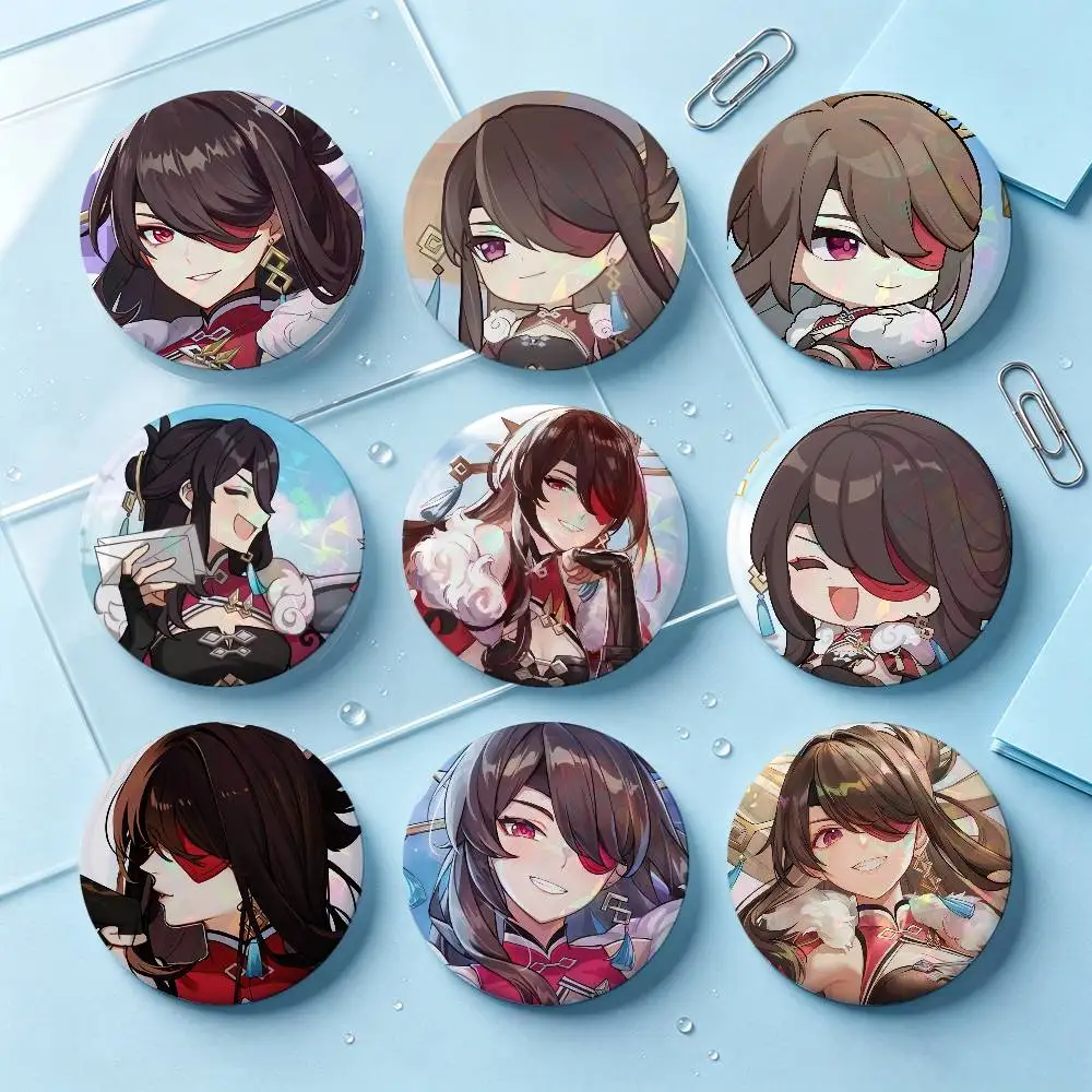 Beidou Genshin Impact Badges Button Round Creative Pin Brooch Badge Bag Decor Accessories Fans Collect Friends Gifts