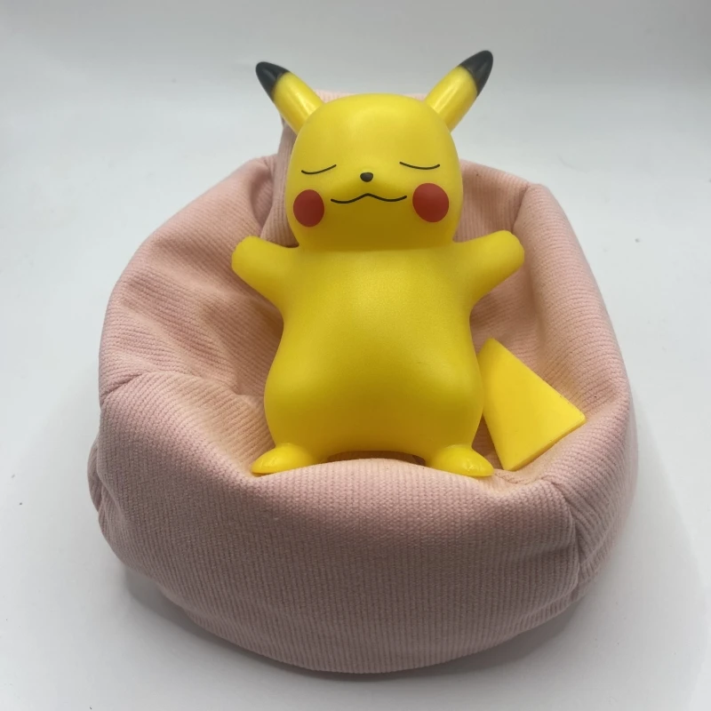 Pokemon Pikachu Night Light Model Cartoon Character Sleeping Sofa Bed Anime Peripheral Decoration Ornaments Children's Toy Gifts