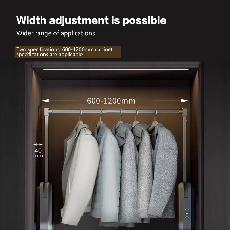 

automatic clothes hanging device rise back seat clothing rod Intelligent induction electric lifting hanger wardrobe