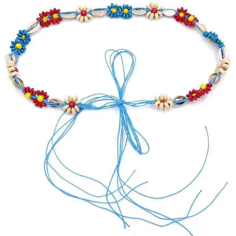 Women Belt Braided Style Woven Tassel Belt Knot Decorated Waist Chain Boho Girls Waist Thin Rope Waistbands Dress Accessories