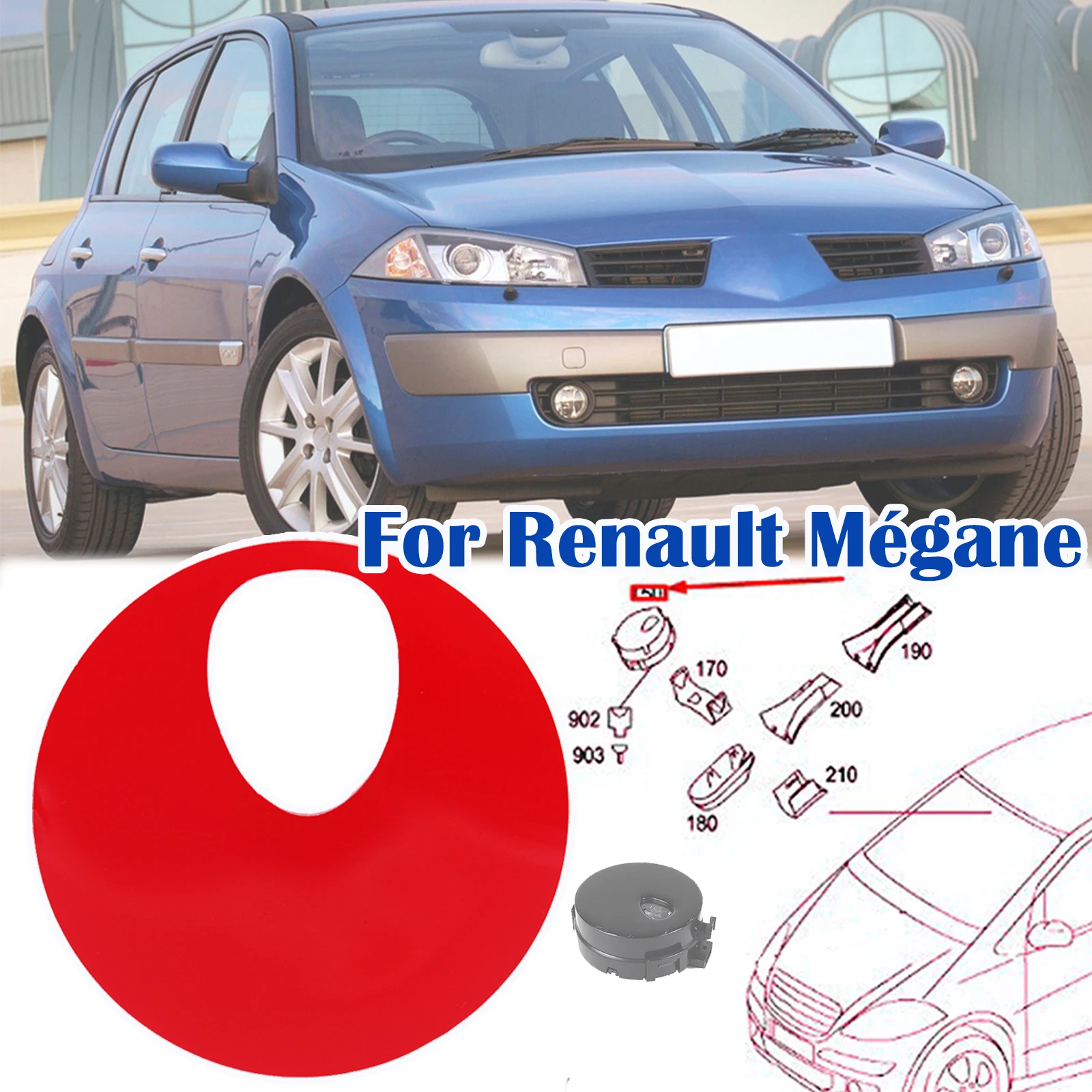 

For Renault Mégane II CC Rain Light Sensor Gel Pad Adhesive Film Silicone Sticker Windscreen Chip Repair Kit Fix Tape 02 - 2010