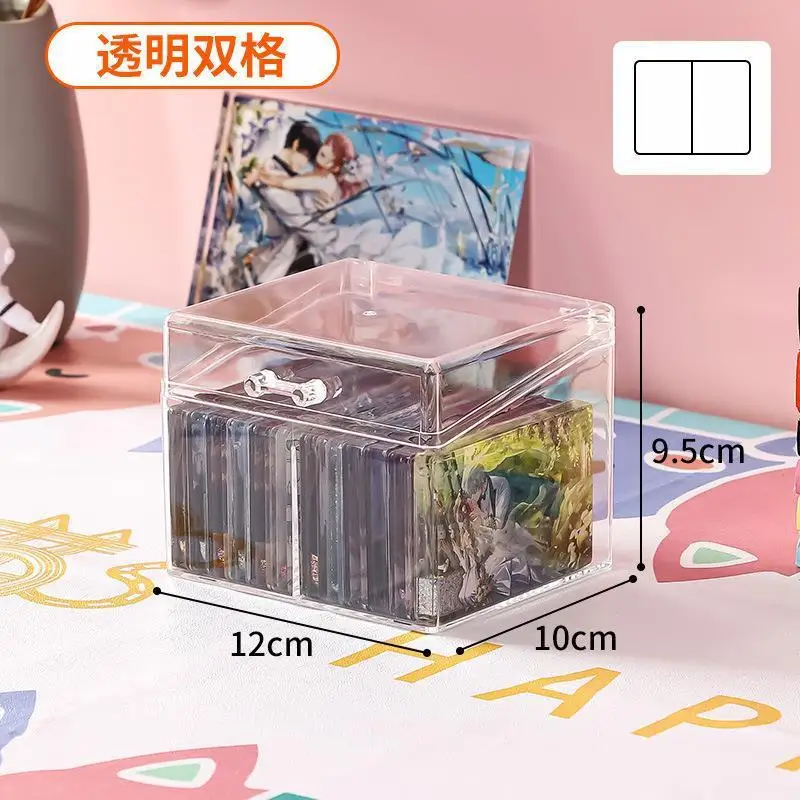 Koreanische Acryl transparente Aufbewahrung sbox Blind Box Karte koreanische Foto karte Aufbewahrung sbox Foto karte Organizer Fach Flip Box