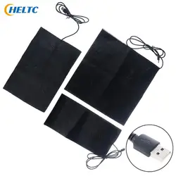 USB 5V Carbon Fiber Heating Pad Hand Warmer USB Heating Film Electric Winter Infrared Fever Heat Mat 1/2/4PCS