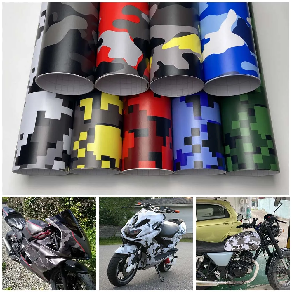 Elite Black Snow Camouflage Vinyl Film Motorcycle Digital Camo Car Wraps Vehicle Stickers Bike Console Computer Laptop Cover