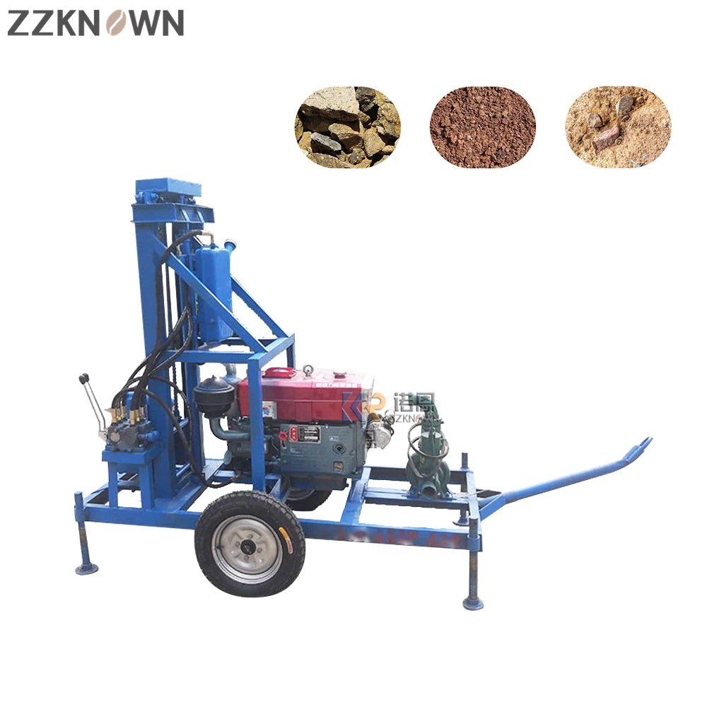 Hydraulic Crawler Drilling Rig Earth Well Drilling Machine Combination Drill Rig Mining Water Well Equipment 22 Horsepower