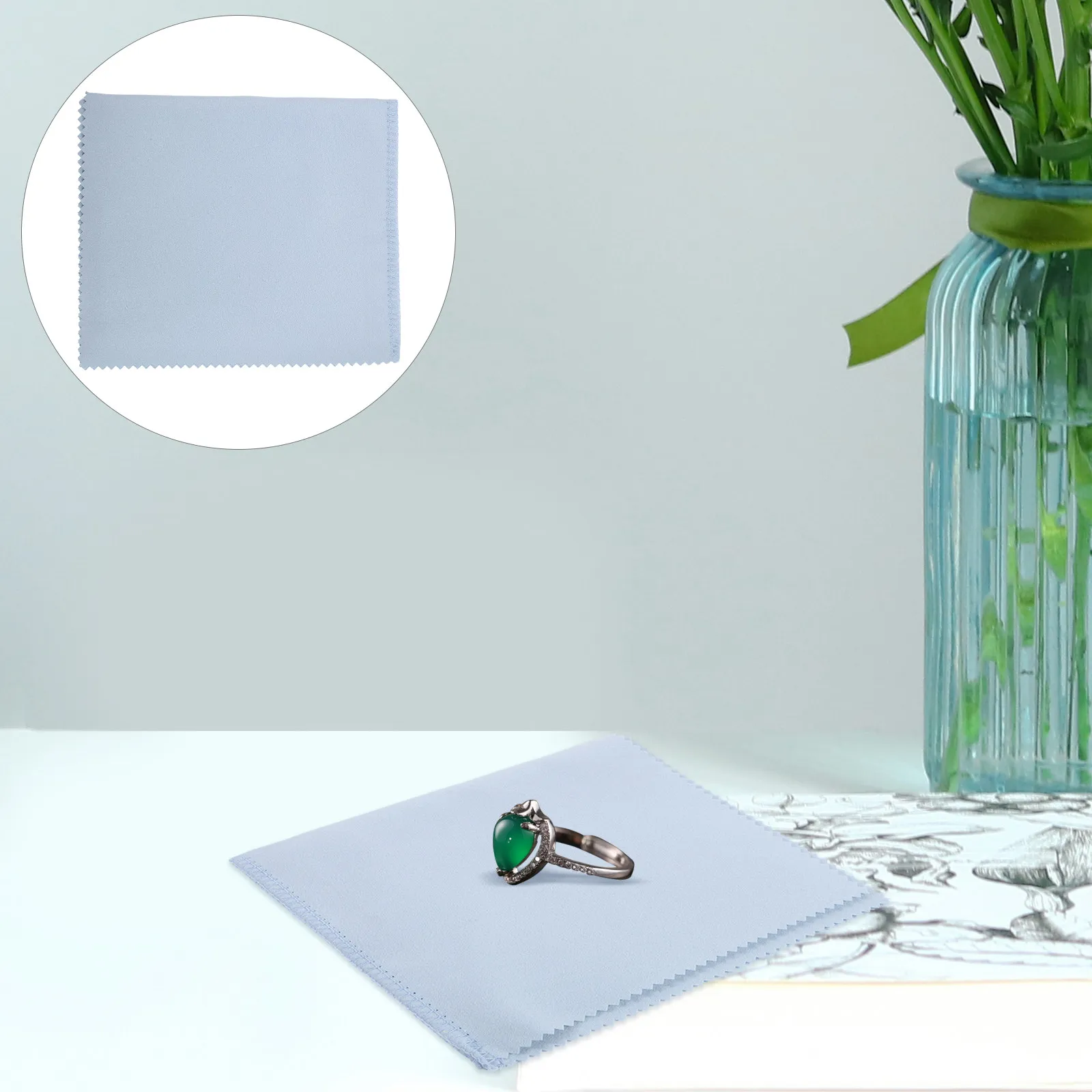 

Extra Thick Double Layer Polishing Cloth for Silverware Jewelry Cleaner Wipe Tarnish Removal Shine Finish Cloth