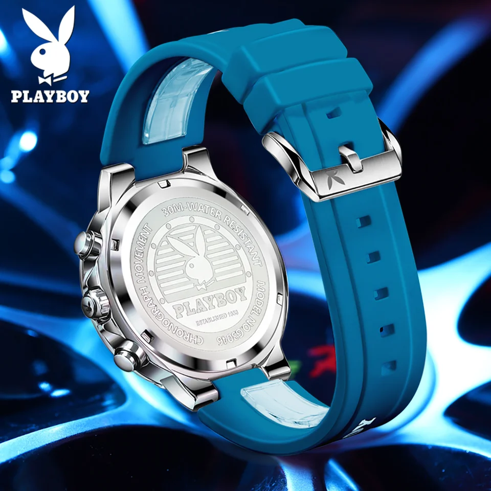 PLAYBOY プレイボーイ 涼しげ アナログメタル ブレスウォッチ 花花公子