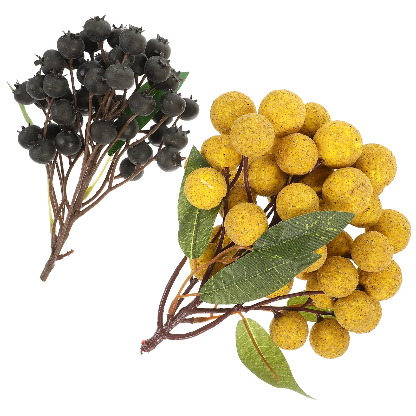 

2Pcs Fake Fruit Cluster Vibrant Colors Artificial Fruits Decoration for Home Desktop Festival Photo Prop