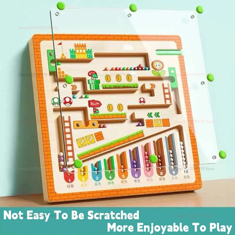 كرة متاهة مغناطيسية ثلاثية الأبعاد للأطفال تعلم الجذع تعزز المهارات الحركية الدقيقة لعبة ألغاز تعليمية لمرحلة ما قبل المدرسة لتنمية سن 3-4 سنوات