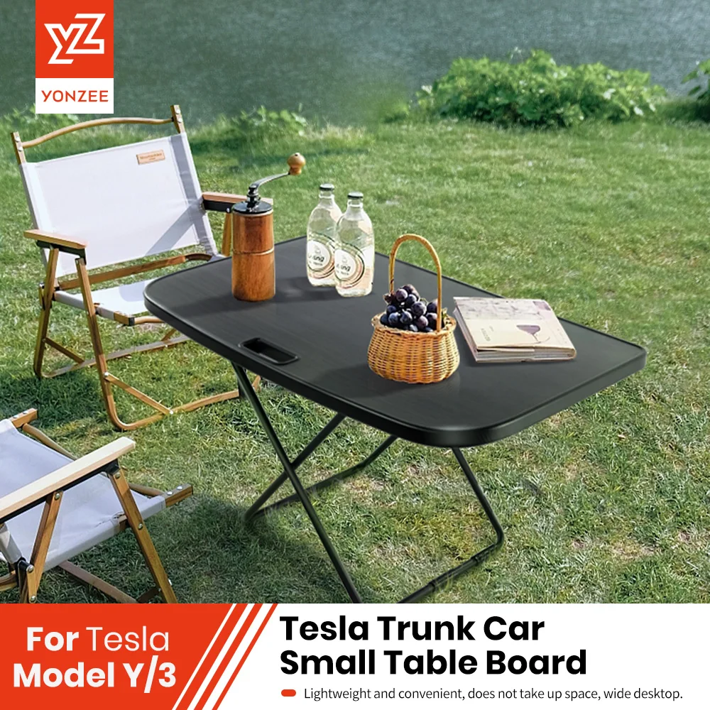 YZ Portable Camping Picnic Table for Tesla Model Y 2018-2024 Highland Car Trunk Table | Portable Meal Tray| Portable Work Desk