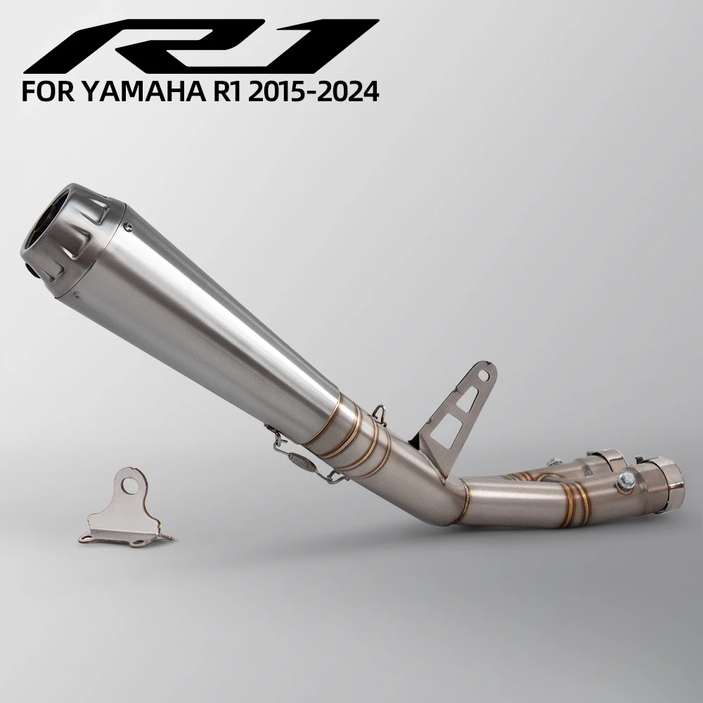 For YAMAHA R1 2015-2024 Motorcycle Exhaust Modified Slip on Racing Line Arro Muffler Connect Stainless Middle Link Pipe Escape