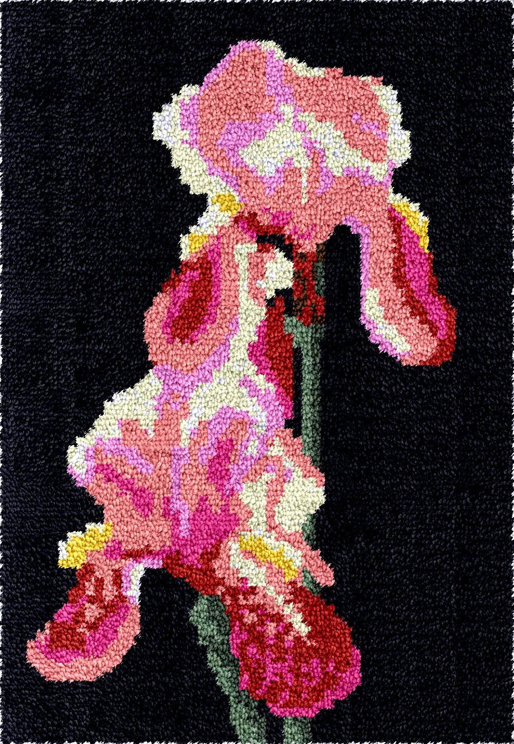 Bee latch hook kit rug canvas printing Swans handwerken knooppakket diy carpet embroidery handmade Flowers 55-75cm