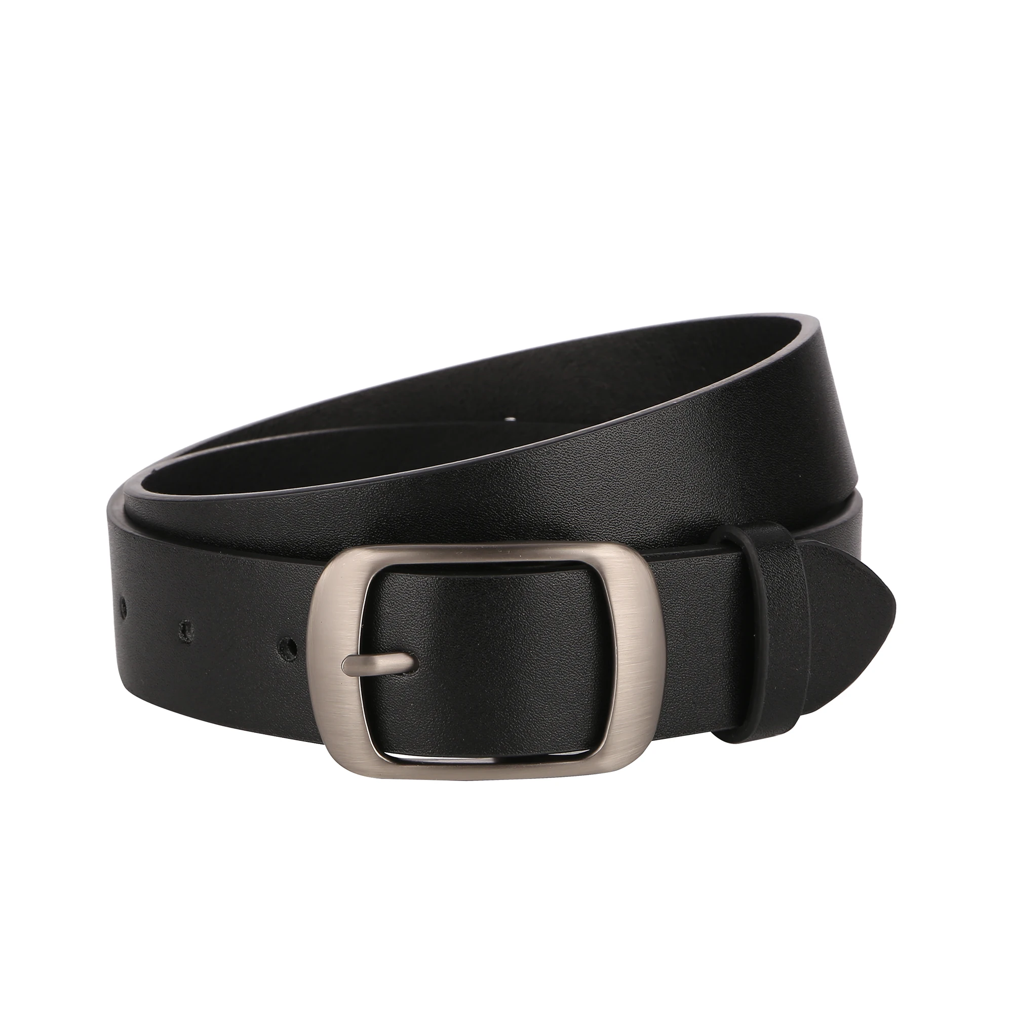 Women PU Leather Belt Casual Fashion Metal Buckle Leather Waist Belt for Jeans Pants Dresses Chic Ladies Belt