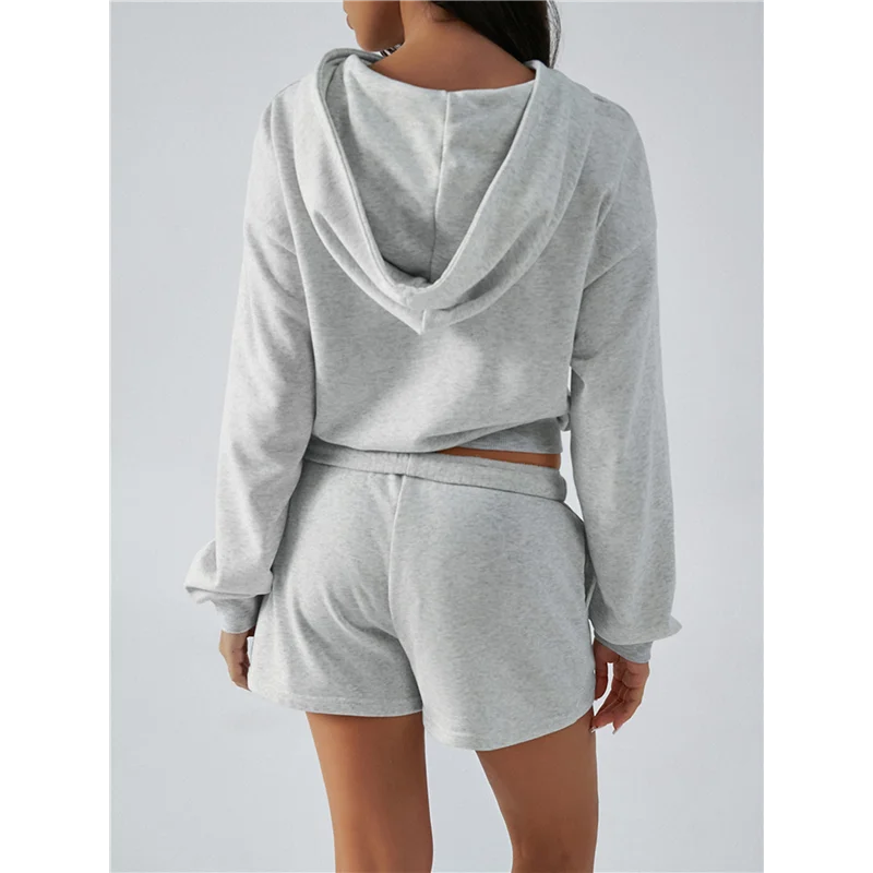 

Womens 2 Piece Sets Outfits Long Sleeve Sweatshirts Tops Shorts Tracksuits Casual Lounge Set Matching Set