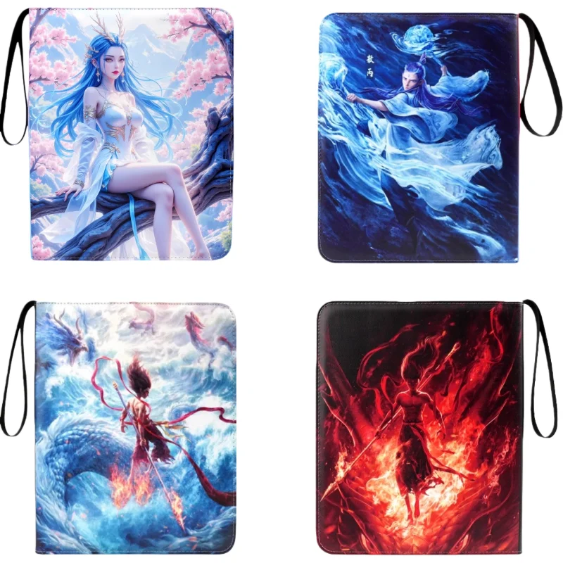 400/900 قطعة أنيمي الكرتون Nezha بطاقة تخزين كتاب تسعة شبكة سستة الجلود آو تشغيل بطاقة كتاب ماجيك بوي التجوال البحر