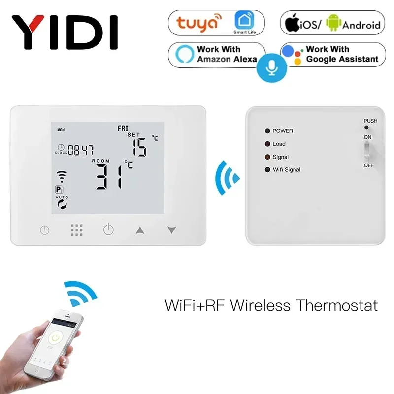 Termostato inteligente WiFi para colgar en la pared, controlador de temperatura de calefacción eléctrica de agua, caldera de Gas debajo del suelo, Tuya, Alexa, Google Smart Home