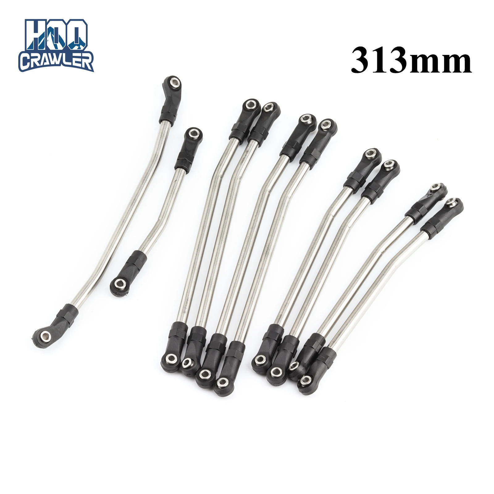 

313mm 324mm Metal RC Links Upper Lower Linkage Chassis Link Set with Plastic Rod Ends for 1/10 Axial SCX10 II 90046 RC Crawler