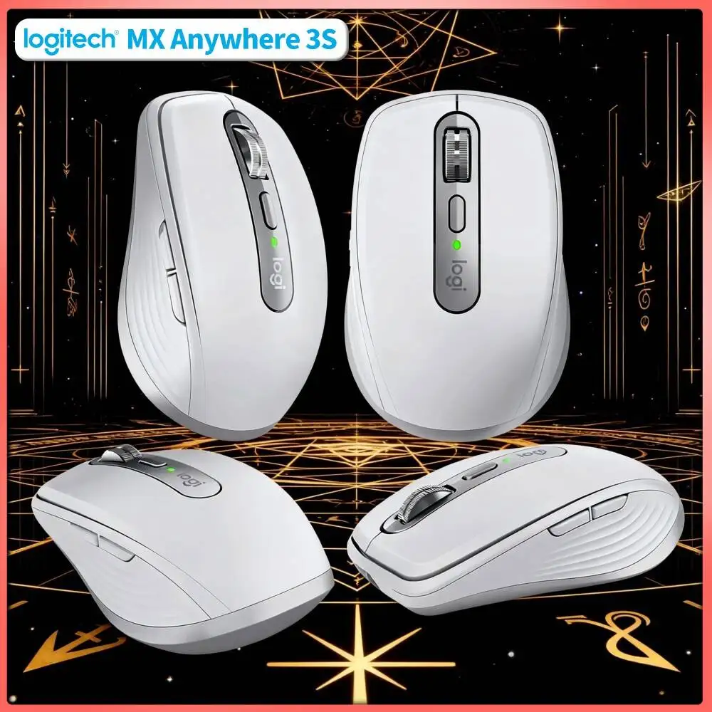 Durable MX Anywhere 3S Mouse - 8K DPI Darkfield, 70-Day Battery, Silent Click Tech, Ideal for Florist Shop Office Stock Prep