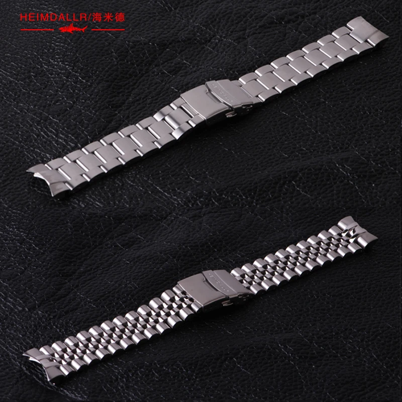 

Solid 22mm Width Stainless Steel SKX007/009 Diver Watch Watchband Deployment Buckle Suitable For Heimdallr SKX Watch