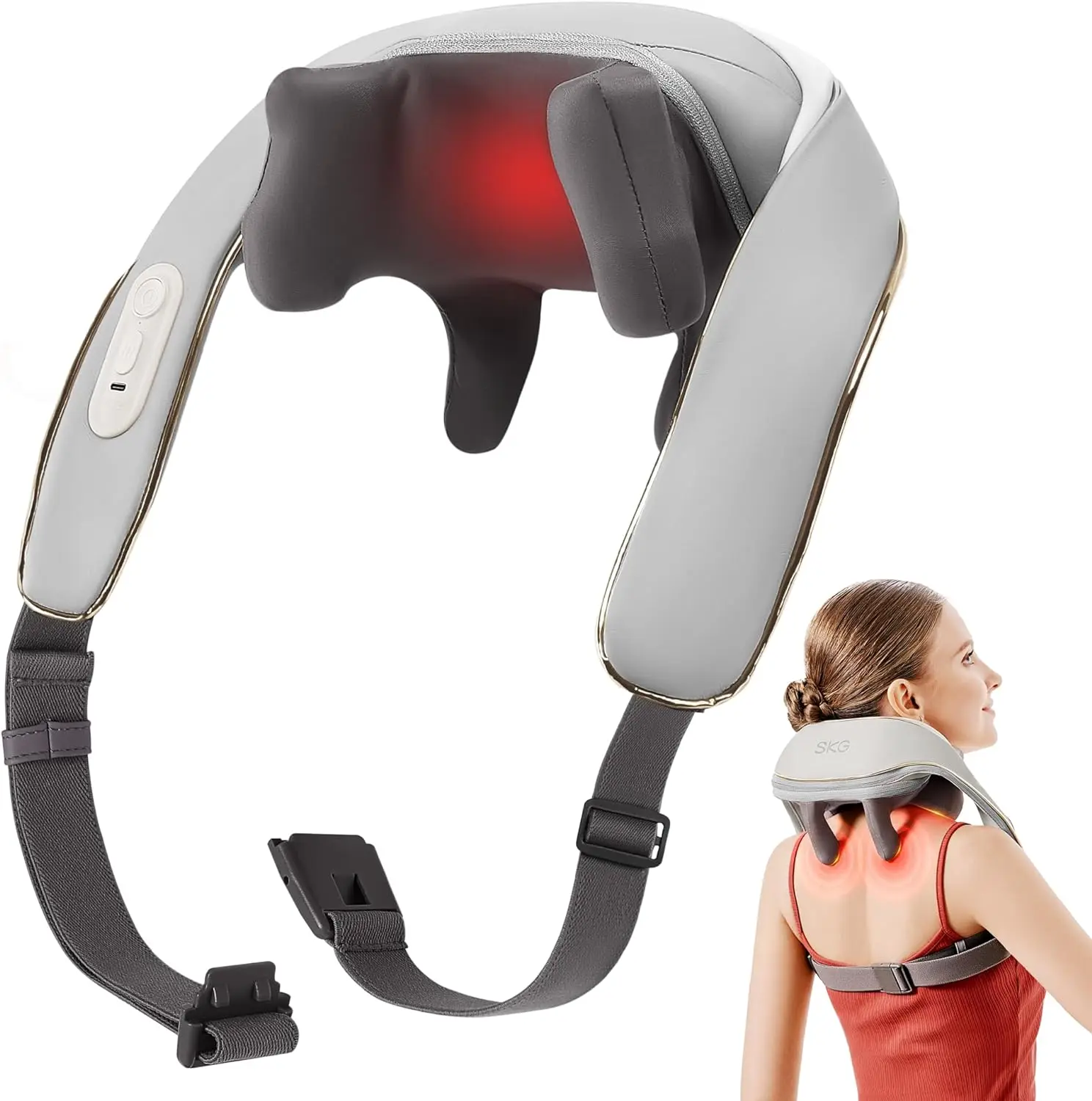 Neck and Shoulder Massage with Heat for Neck, Back, Shoulder, Legs, Electric Massage Gift Ideas, H5 Mini