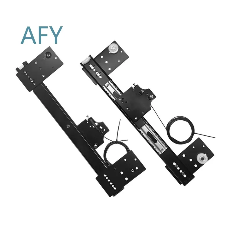 Hidden Door Track Wardrobe TV Cabinet for Swing Door Slide Rail Invisible Butterfly Pocket Side Plug Up Door Hardware