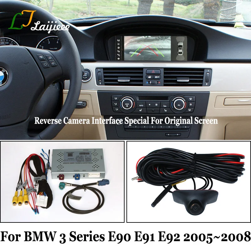 

Для BMW 3 серии E90 E91 E92 2005 ~ 2008 с оригинальным экраном iDrive 2,0 система CCC HD комплект резервной камеры заднего вида