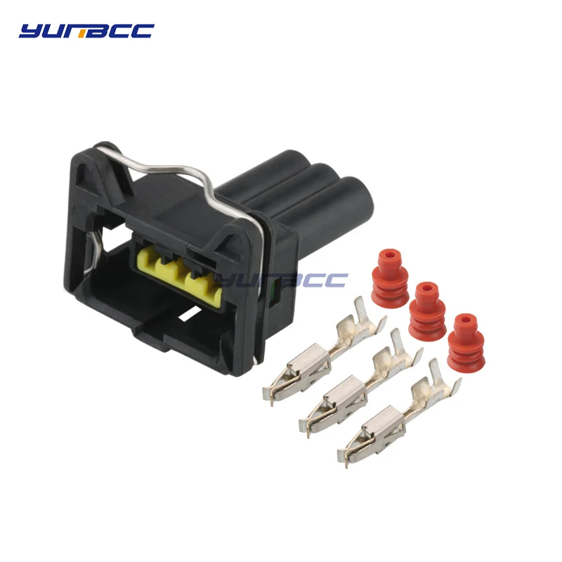 1 Set 3 Pin Way Power Timer Female Sealed Automobile Electrical Cable Connectors for Tyco Junior AMP MAP Sensor Plug 444072-1