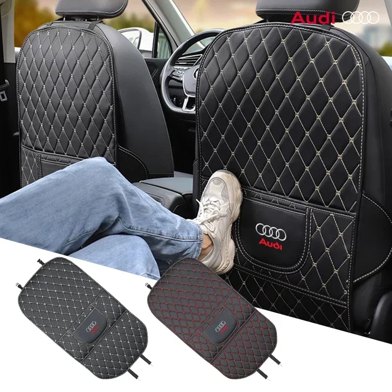 

1PCS Car Seat Back Child Anti Kick Pad Cushion for Audi SLINE RS quattro A3 A4 B8 B9 A6 C5 C6 C7 A7 Q5 A5 A8 Q7 Auto Accessories