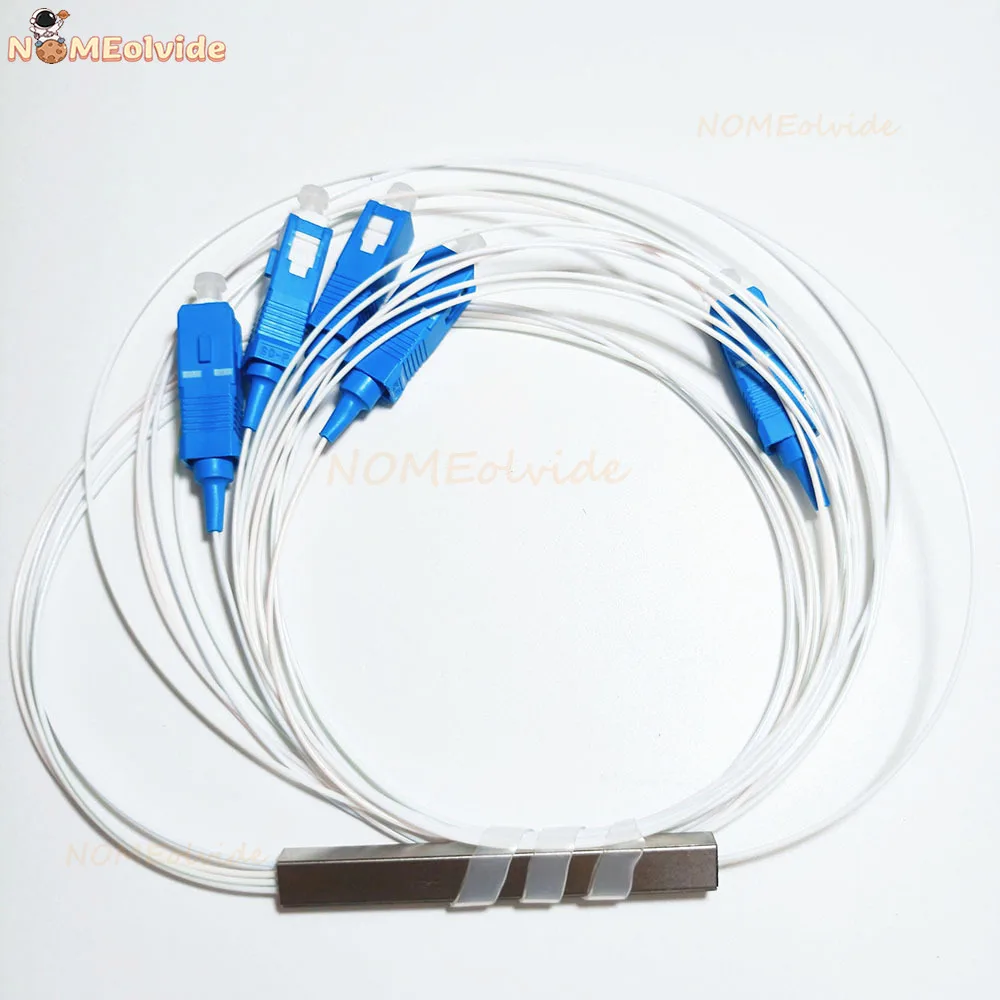 5 PCS/Lot 1x2 1x4 1X8 1x16 SC/UPC PLC Splitter SM Single Mode 0.9mm  1m FTTH Fiber Optic Splitter G657A1 LSZH PVC