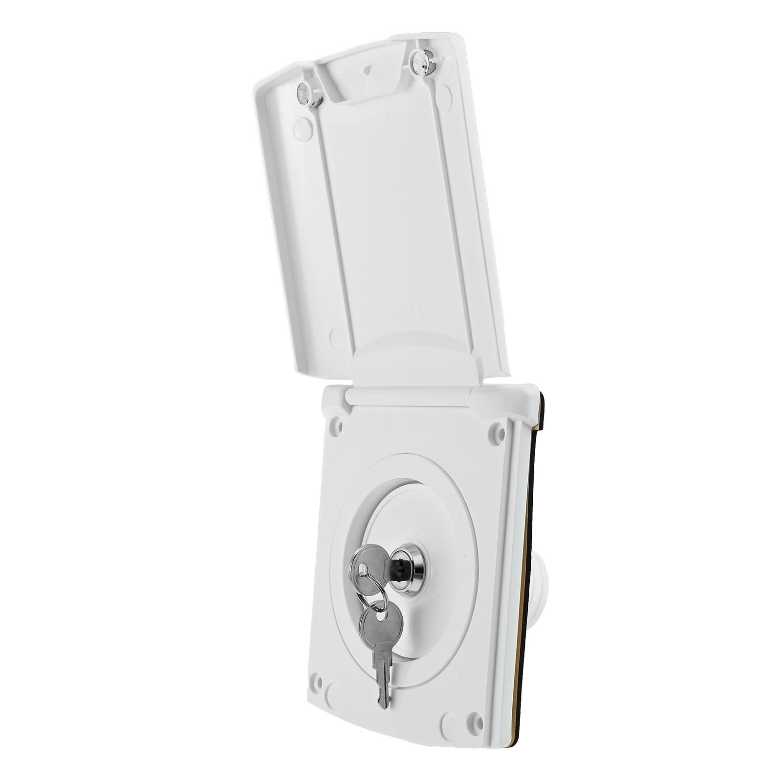 

RV Water Inlet with Cover, Gravity Water Fill Inlet with Square Cap Magnetic Attraction and Lock Keys, Fresh Water Connection