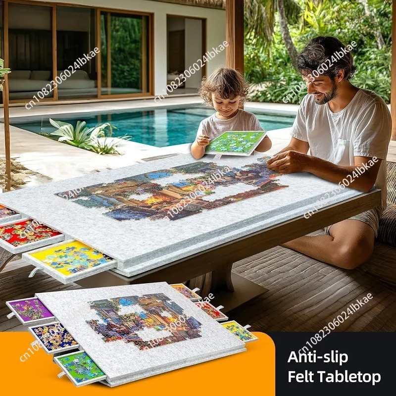 

Складная фетровая доска-головоломка, портативный стол-головоломка для хранения, 2000 шт., сортировочная доска-головоломка, сортировочный стол типа ящика