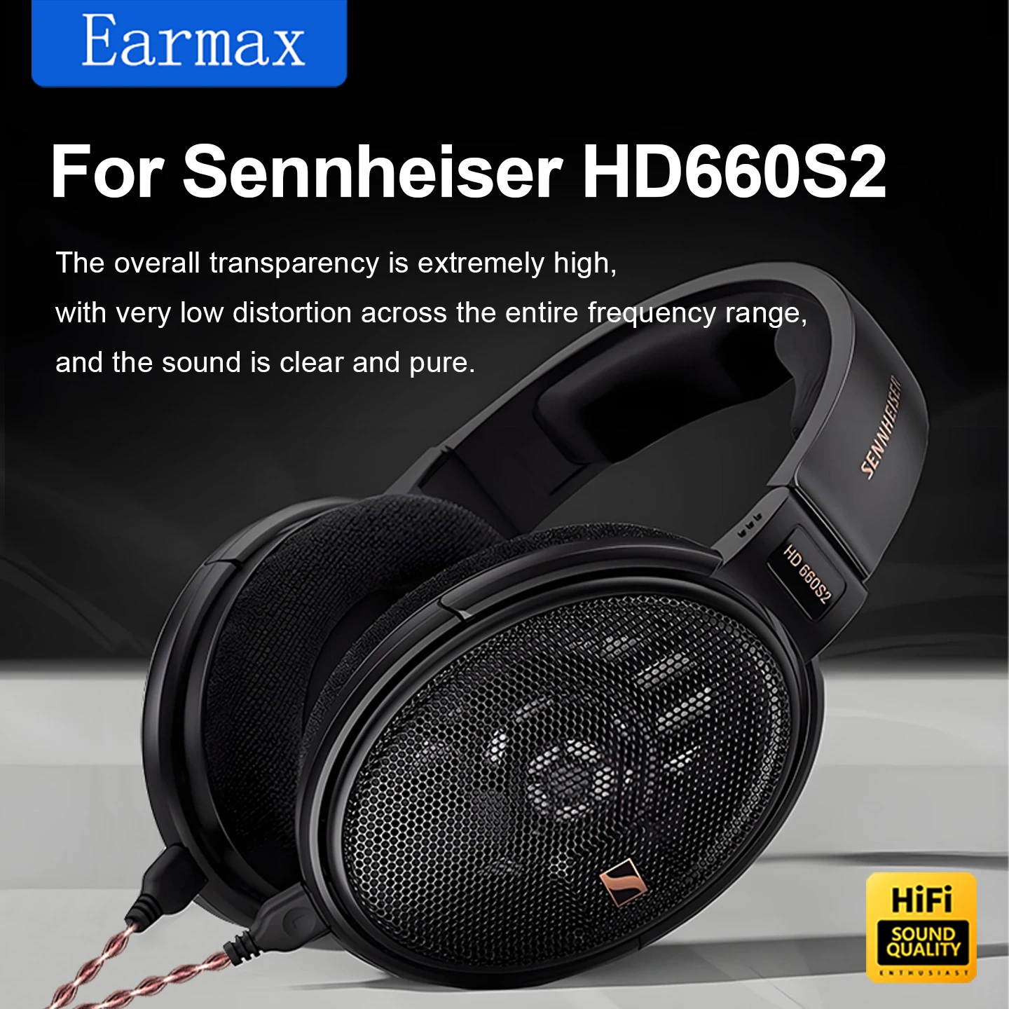 

Балансный кабель 4,4 мм для наушников Sennheiser HD660S2, HD660S, HD660, HD650, HD600, HD580, Kimber Hi-Fi, сменный кабель XLR с четырьмя контактами, из монокристаллической меди, балансная линия