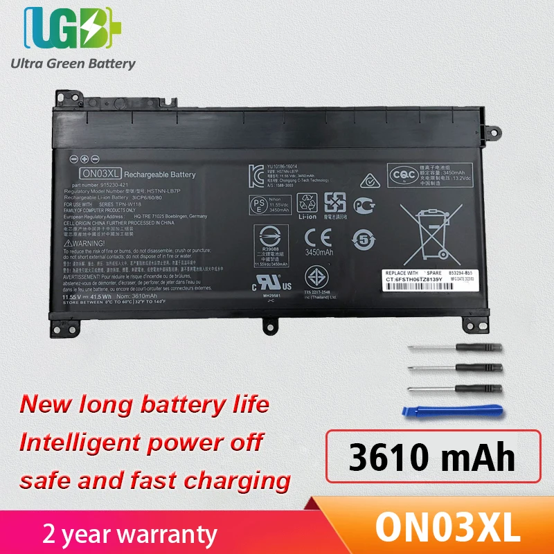 

UGB New ON03XL BI03XL Battery For HP Pavilion X360 13-U 13-U140TU U105DX M3-U001DX HSTNN-LB7P/UB6W TPN-W118/Q183 915230-421