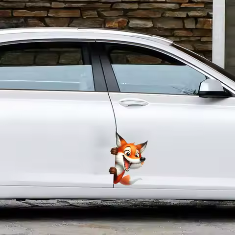 Car Sticker Funny Fox peeking Animal Waterproof Vinyl Decal Car Accessories Decor