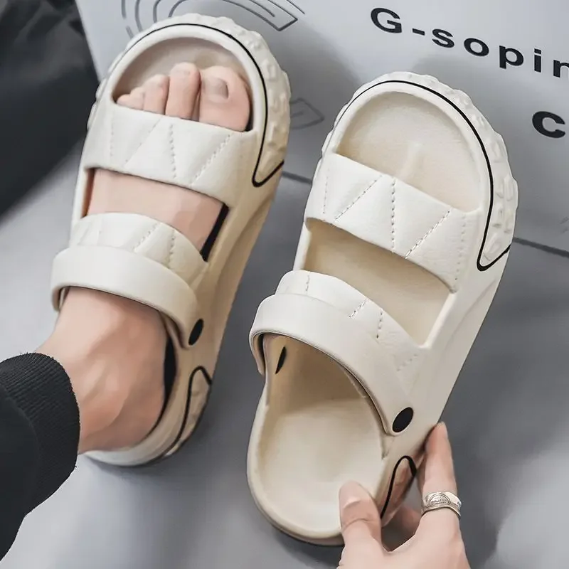 Shoes Walk Around Home Outdoor Slippers for Men House Platform Indoor Fun Low Price Original 2025 Fashion Trend Y2k Sandals Man