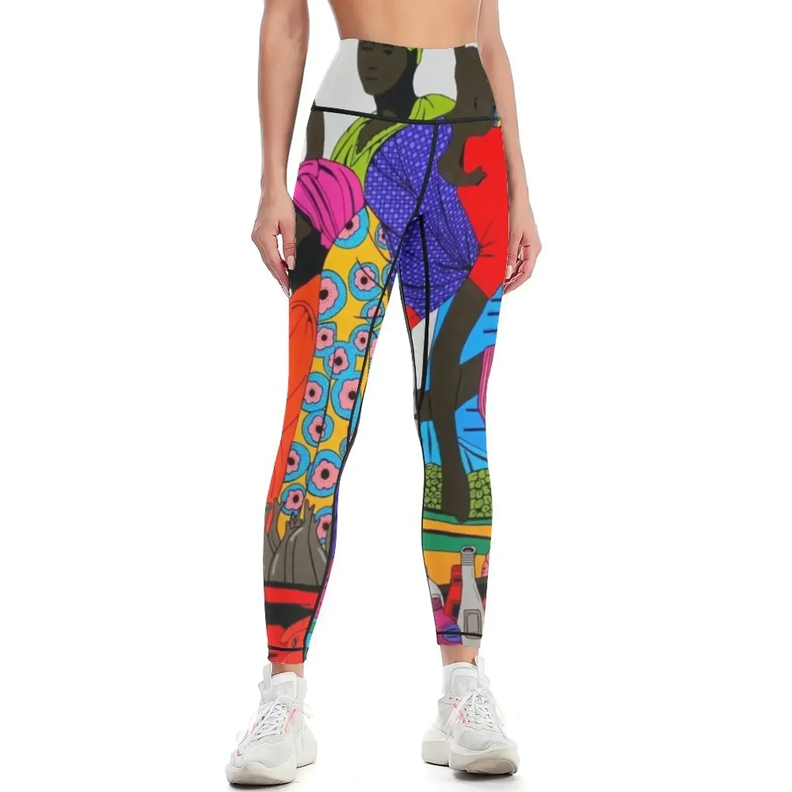 

African marketplace 2 Leggings Female legging pants Women's pants Fitness clothing Pants sport Womens Leggings