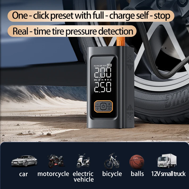 150PSI Car Jump Starter Tire Inflator Portable Power Bank LED Emergency Light USB for Travel US Warehouse 2026