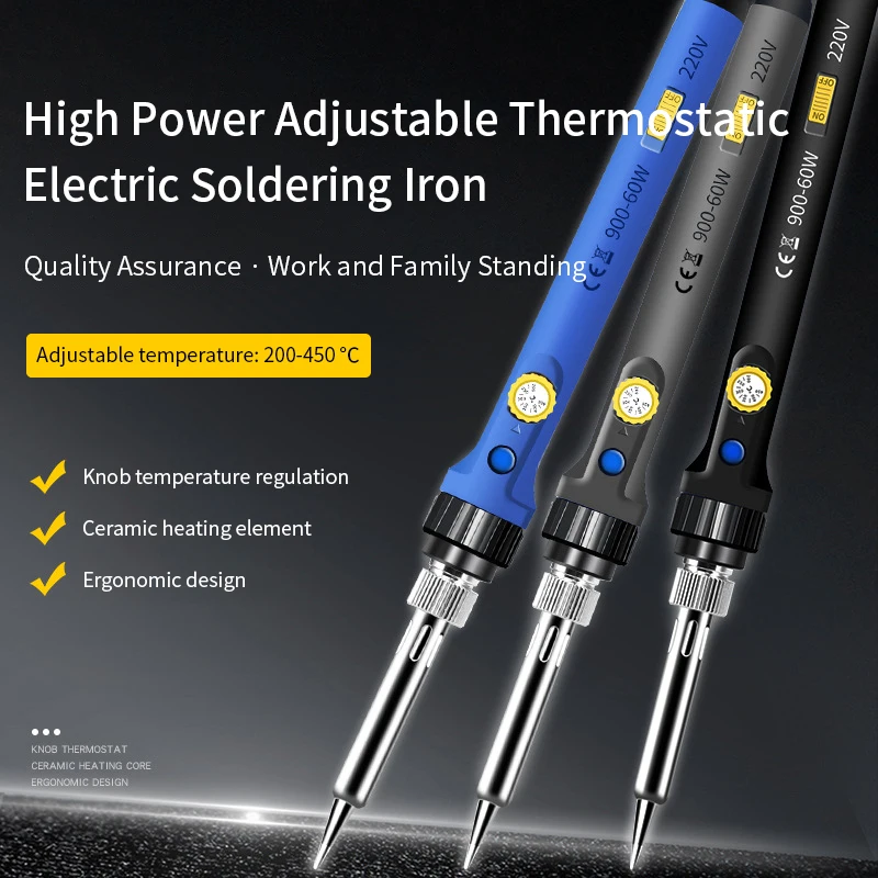 New Soldering Iron Adjustable Temperature Electric Solder Iron Rework Station Mini Handle Heat Pencil Welding Repair Tools 60W