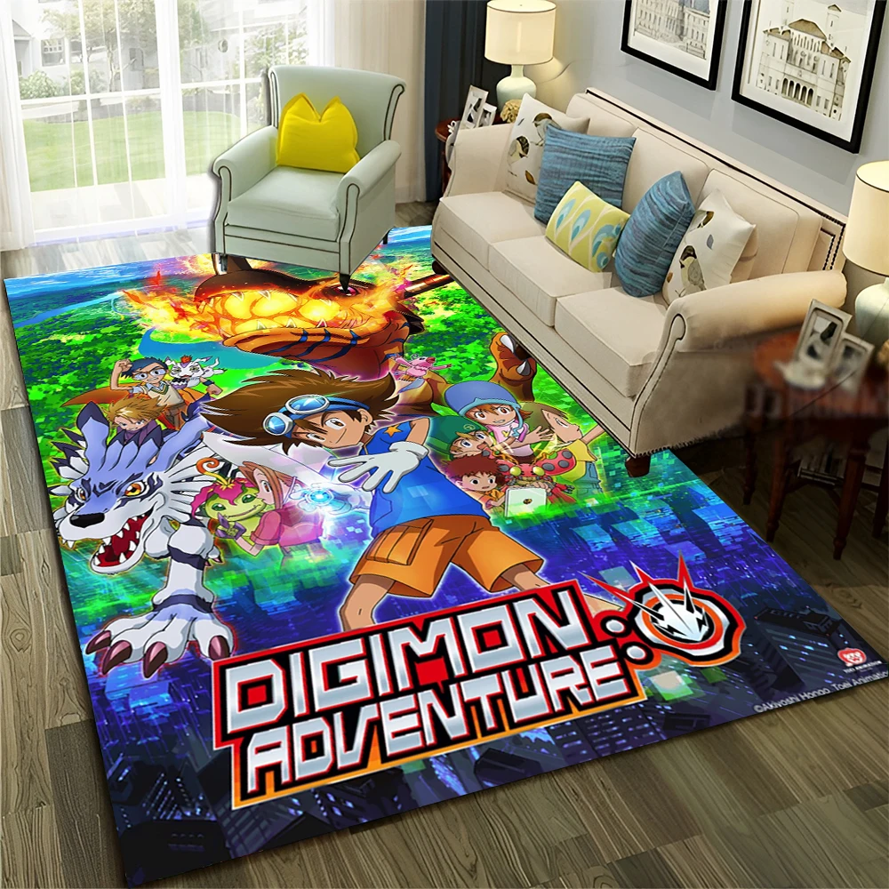 3D Digimon Adventure Monster Cartoon Carpet Rug for Home Living Room Bedroom Sofa Doormat Decor,kids Area Rug Non-slip Floor Mat