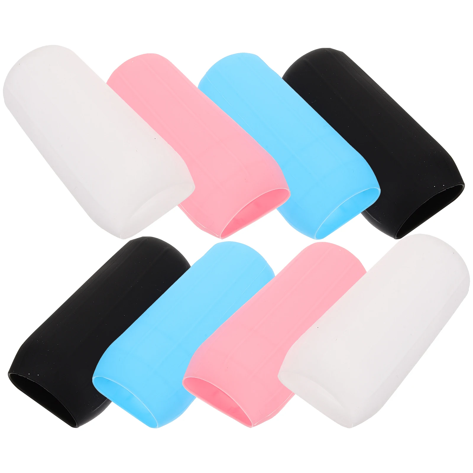 8 Stück 22 cm dehnbare Silikon-Reiseflaschen-Schutzhülle, auslaufsicher, für Shampoo, Lotion, elastische Abdeckungen, sichere Outdoor-Toilettenartikel