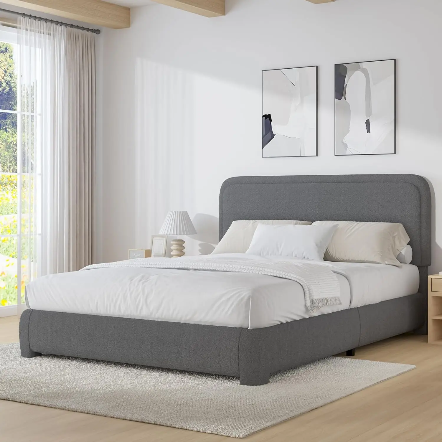 Why the softandcloud Bouclé Uplholstered Bed Frame Transformed My Sleep Quality Overnight